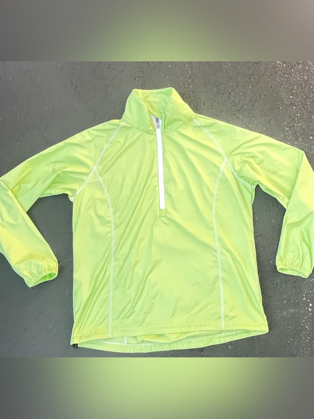Peter Millar Half Zip lime green wind-resistant polyester Jacket Size XL